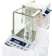 Pipette accuracy test using the BM series